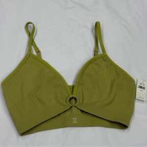 NWT Aerie Green Ribbed Bralette Size Medium